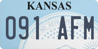 KS license plate 091AFM