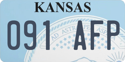 KS license plate 091AFP