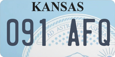 KS license plate 091AFQ