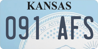 KS license plate 091AFS