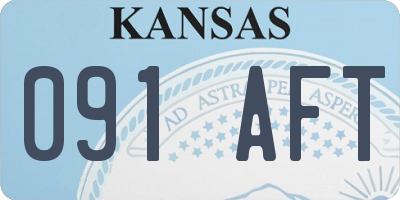 KS license plate 091AFT