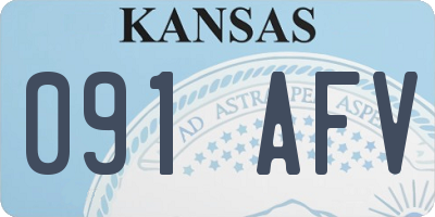 KS license plate 091AFV