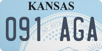 KS license plate 091AGA