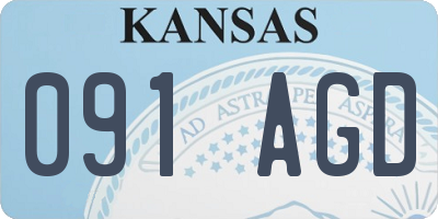 KS license plate 091AGD