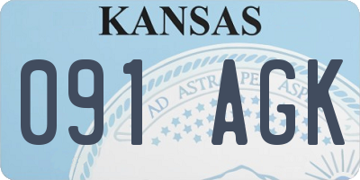 KS license plate 091AGK