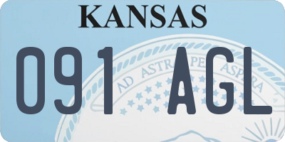 KS license plate 091AGL