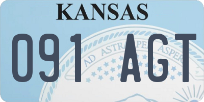 KS license plate 091AGT