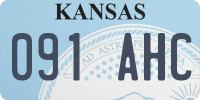 KS license plate 091AHC