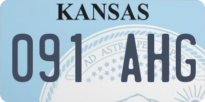KS license plate 091AHG