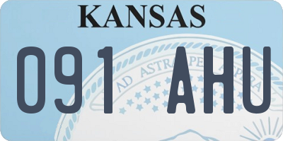KS license plate 091AHU