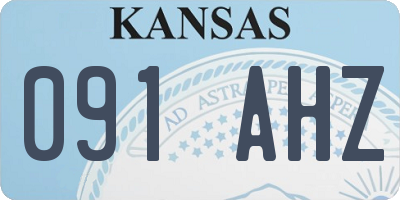 KS license plate 091AHZ