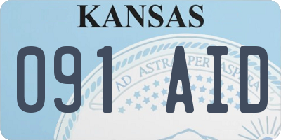 KS license plate 091AID