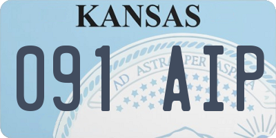 KS license plate 091AIP