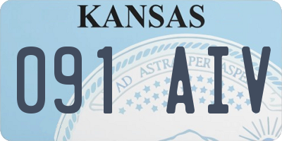KS license plate 091AIV