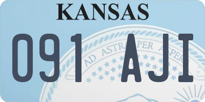 KS license plate 091AJI