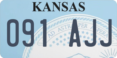 KS license plate 091AJJ