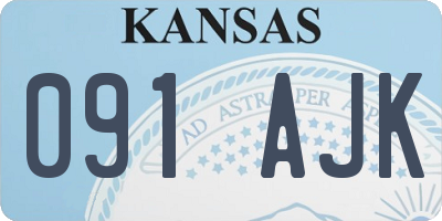 KS license plate 091AJK