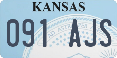 KS license plate 091AJS