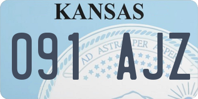 KS license plate 091AJZ