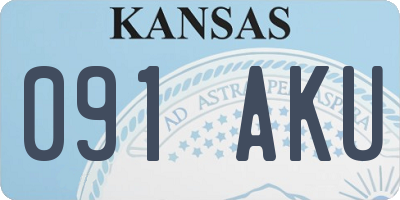 KS license plate 091AKU