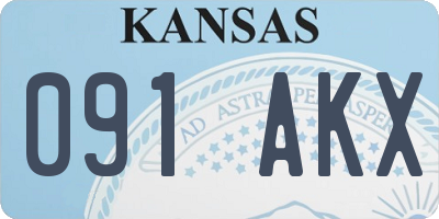 KS license plate 091AKX