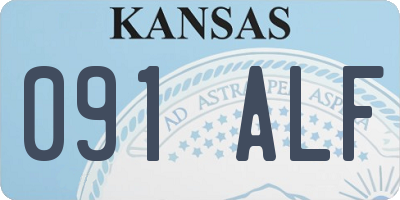 KS license plate 091ALF