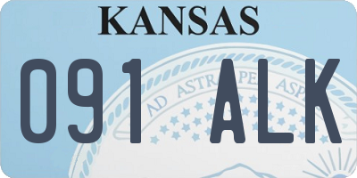 KS license plate 091ALK