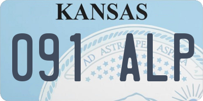 KS license plate 091ALP