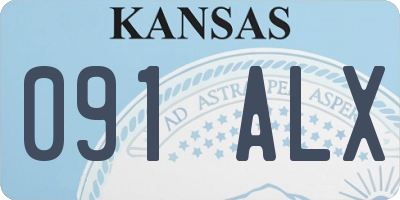 KS license plate 091ALX