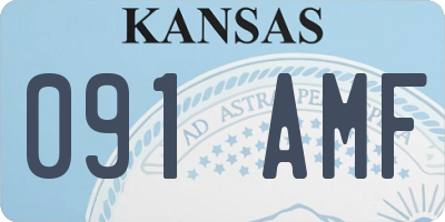 KS license plate 091AMF