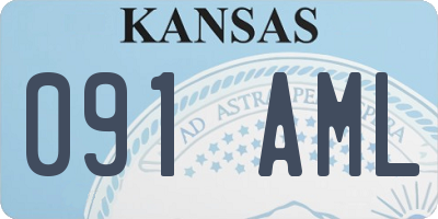 KS license plate 091AML