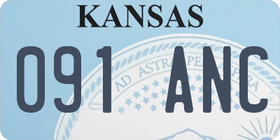KS license plate 091ANC