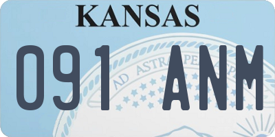 KS license plate 091ANM
