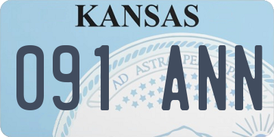KS license plate 091ANN