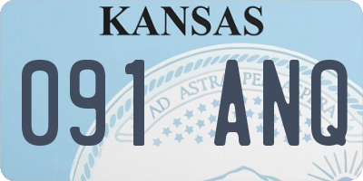 KS license plate 091ANQ