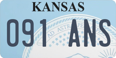 KS license plate 091ANS