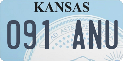 KS license plate 091ANU