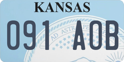 KS license plate 091AOB