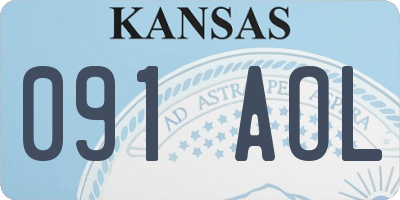 KS license plate 091AOL