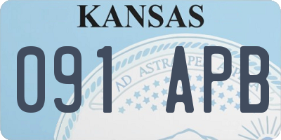KS license plate 091APB
