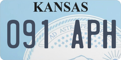 KS license plate 091APH