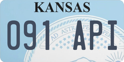 KS license plate 091API