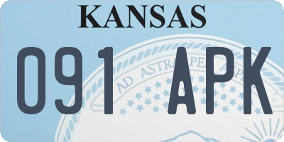 KS license plate 091APK