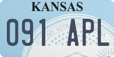 KS license plate 091APL