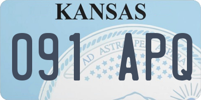 KS license plate 091APQ