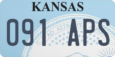 KS license plate 091APS