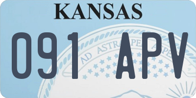 KS license plate 091APV