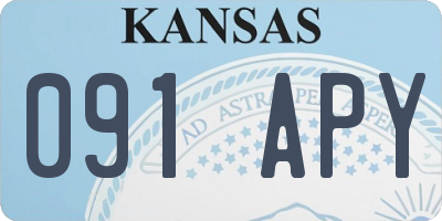 KS license plate 091APY