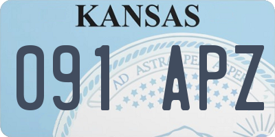 KS license plate 091APZ