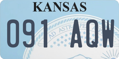 KS license plate 091AQW